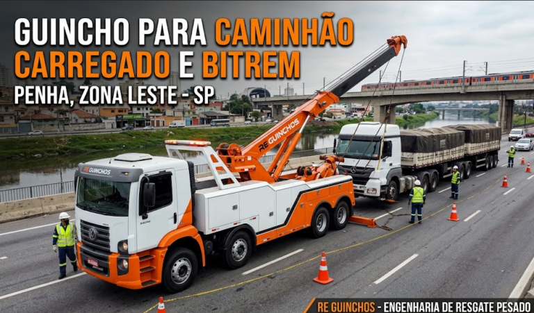 guincho para caminhão carregado e bitrem