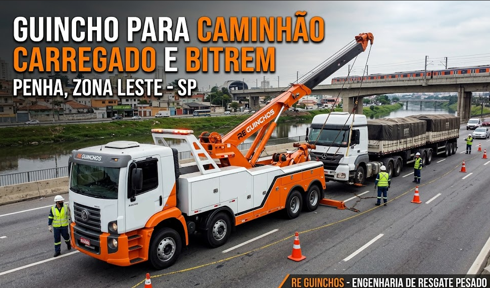 guincho para caminhão carregado e bitrem